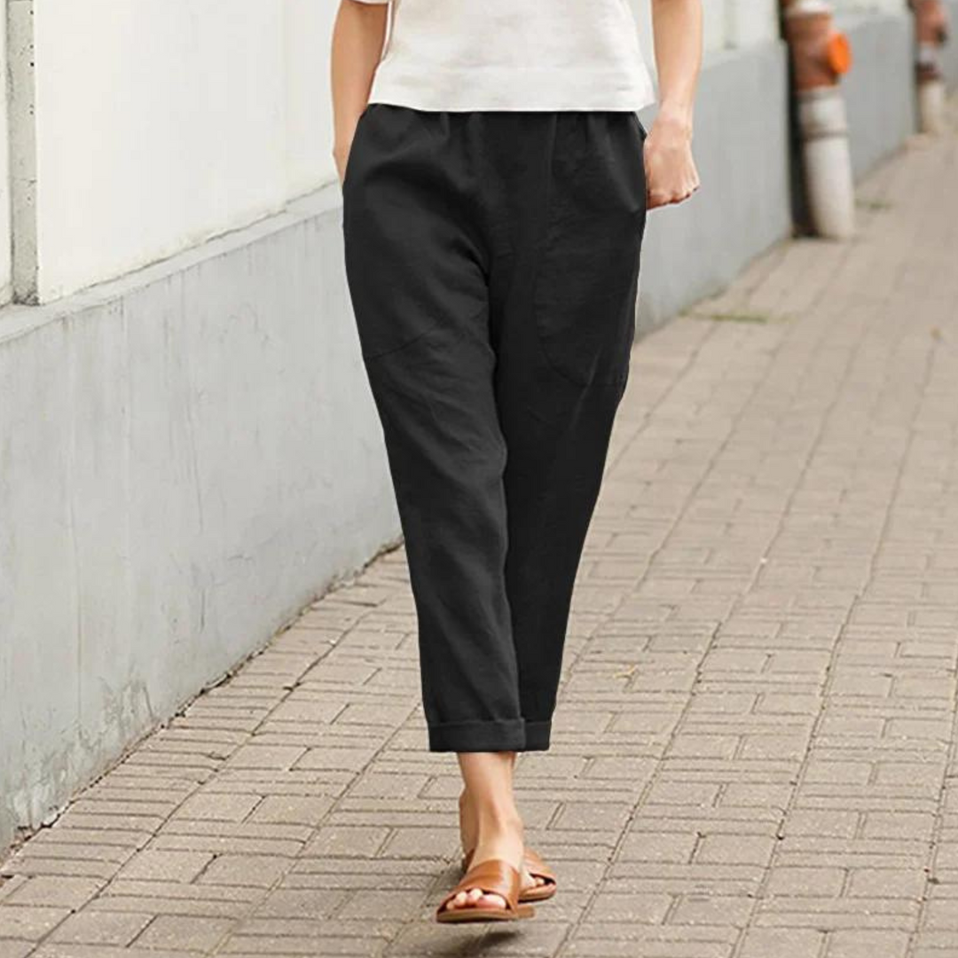 Galene™ | Linen-Cotton Loose Pants