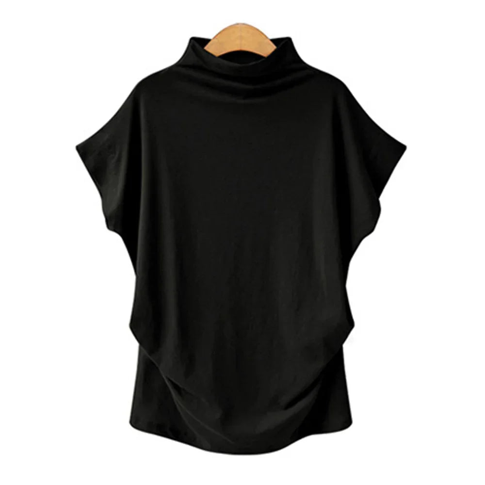 Vespera™ | Short Sleeve - Loose Turtleneck Top